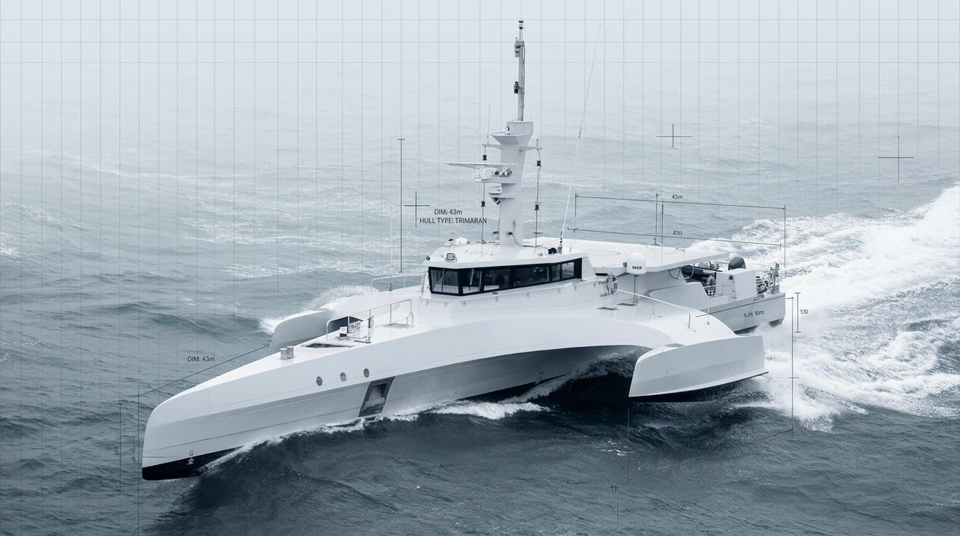 OE43 long-range surveillance vessel